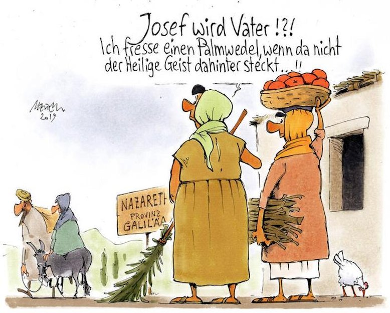 Comic: Josef wird Vater!!! Ich fresse einen Palmwedel wenn da nicht der Heilige Geist dahinter steckt!!!