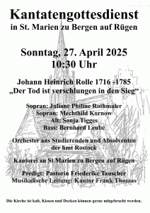 Plakat Kantatengottesdienst