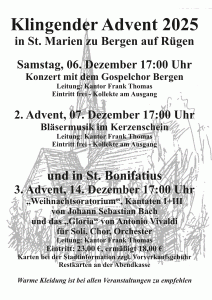 Plakat Musik zum Advent