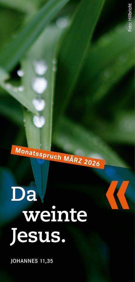 Monatslosung März 2026 Da weinte Jesus. Joh 11,35