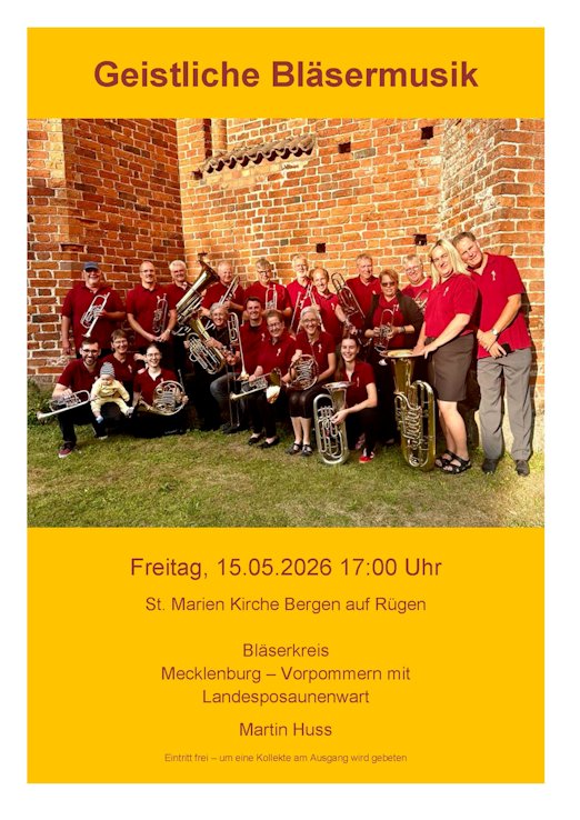 Plakat mit Bläserkreis M-V